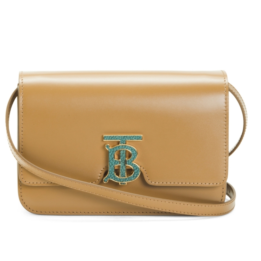 Burberry TB Bag in Brown, Size Small